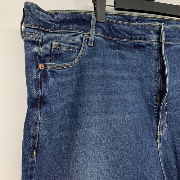 Old Navy Jeans Flare Higher High Rise Blue Denim Cotton Blend NWT - Picture 4 of 10